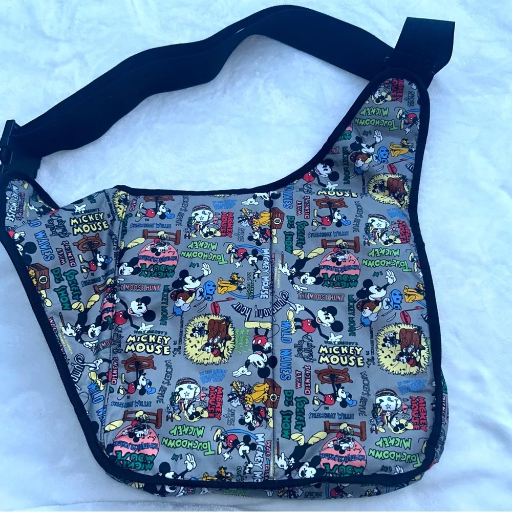 Disney World Parks Exclusive Mickey Mouse Crossbody Messenger Bag vintage print